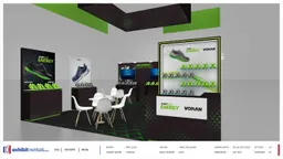 20x20 Peninsula booth design by Exhibit-Rentals
